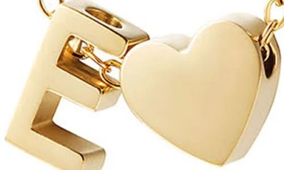 Jane Basch Designs Initial Heart Pendant Necklace In Gold