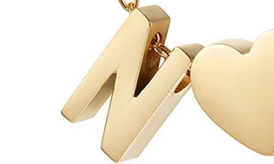 Jane Basch Designs Initial Heart Pendant Necklace In Gold