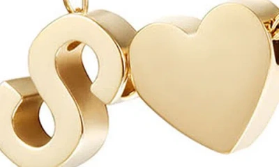 Jane Basch Designs Initial Heart Pendant Necklace In Gold