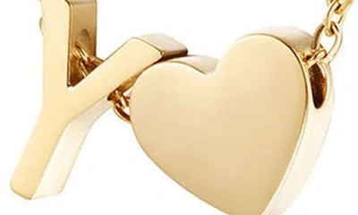 Jane Basch Designs Initial Heart Pendant Necklace In Gold