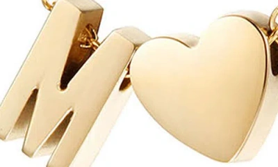 Jane Basch Designs Initial Heart Pendant Necklace In Gold