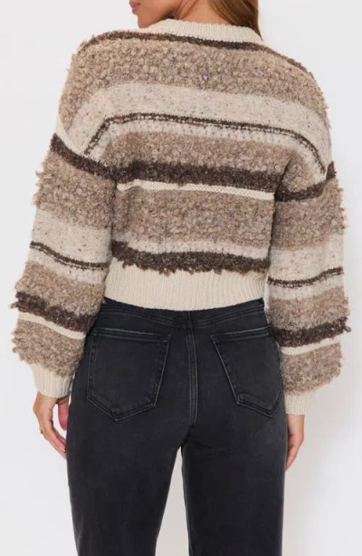Vici Collection Nutmeg Stripe Bouclé Sweater In Multi