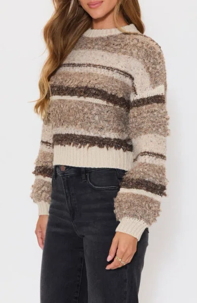 Vici Collection Nutmeg Stripe Bouclé Sweater In Multi