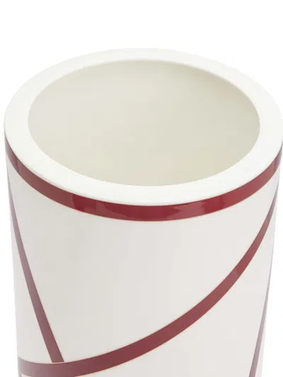 Missoni Nastri Round Vase (36cm X 16cm) In White