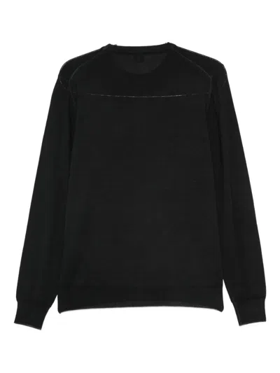 Fedeli Merino-wool Top In Black