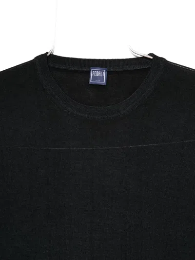 Fedeli Merino-wool Top In Black