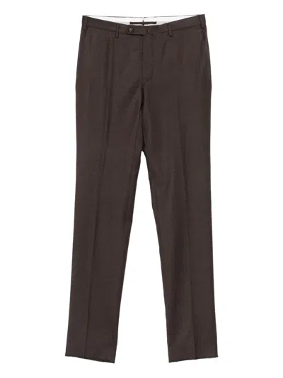 Incotex Slim Chino Trousers In Brown