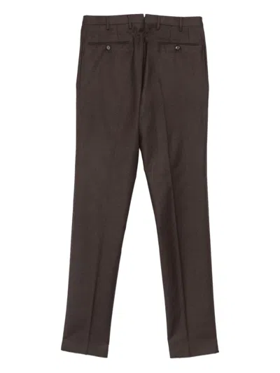 Incotex Slim Chino Trousers In Brown