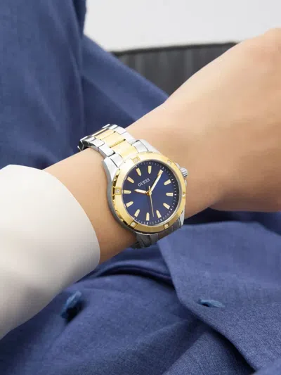 Guess Usa Stainless Steel Crystal 38mm In Gold