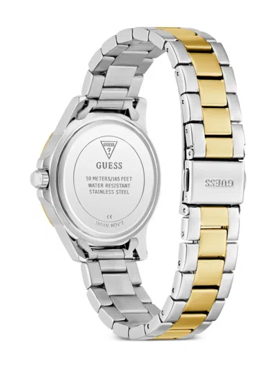 Guess Usa Stainless Steel Crystal 38mm In Gold