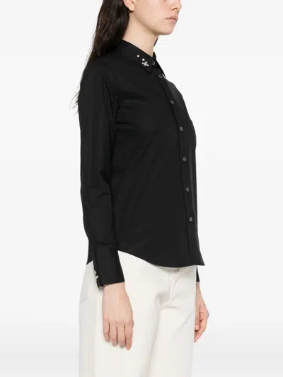 Caliban Embellished Long-sleeved Shirt In Black