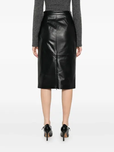 Antonelli Panelled Leather Skirt In Black