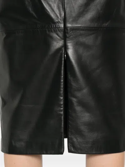 Antonelli Panelled Leather Skirt In Black