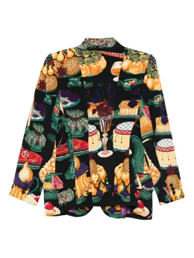 Pre-owned Hermes 1990s Silk Blazer In Black