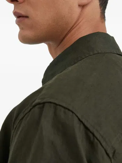 Les Deux Buttoned Short-sleeve Shirt In Green