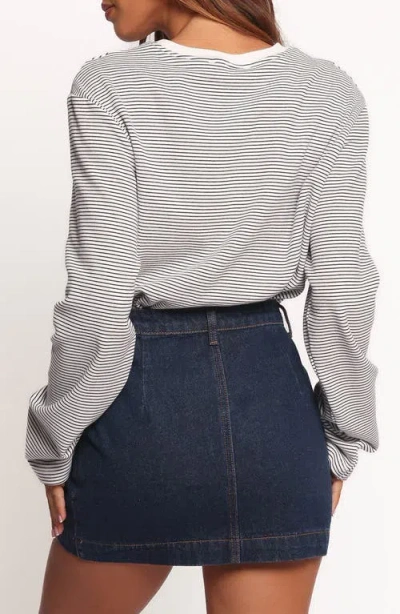Petal And Pup Petal & Pup Ruva Stripe Long Sleeve T-shirt In Gray