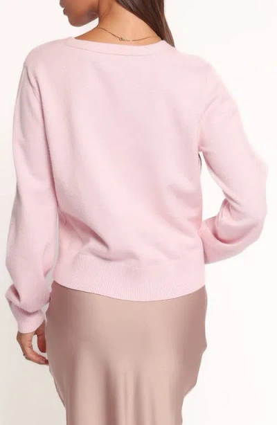 Petal And Pup Petal & Pup Josey Bow Button Cardigan In Pink