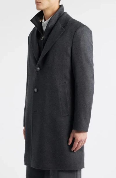 Hugo Boss Boss Jared 3-in-1 Coat With Removable Bib In Gray