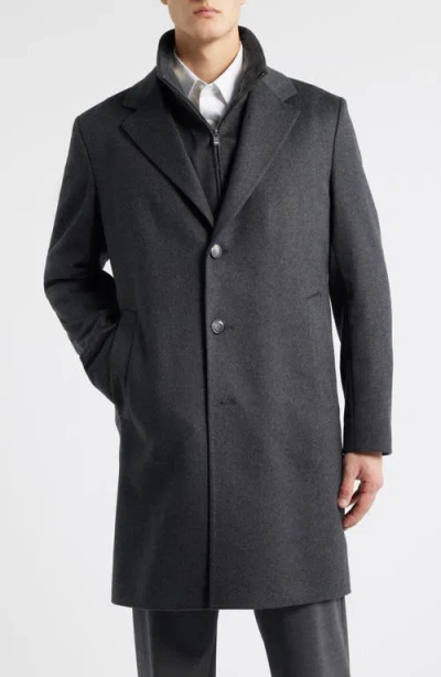 Hugo Boss Boss Jared 3-in-1 Coat With Removable Bib In Gray