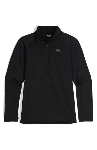 Outdoor Research Vigor Grid Fleece Half Zip In Black