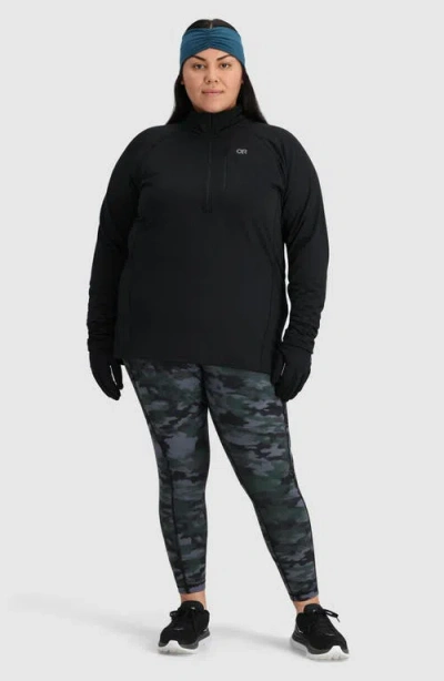 Outdoor Research Vigor Grid Fleece Half Zip In Black