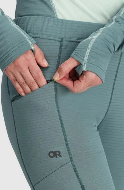 Outdoor Research Vigor Grid Fleece Leggings In Blue