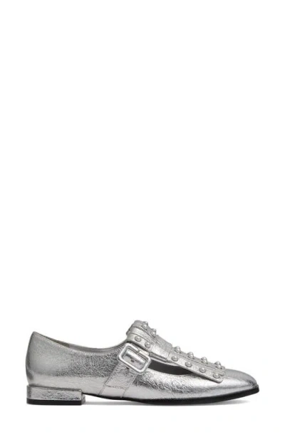 Lk Bennett Studded Fringe Loafer In Metallic