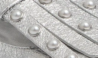 Lk Bennett Studded Fringe Loafer In Metallic