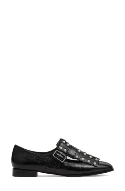 Lk Bennett Studded Fringe Loafer In Black