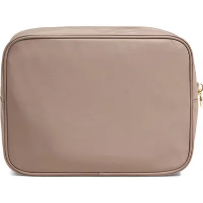 Stoney Clover Lane Large Zip Nylon Pouch In Neutral