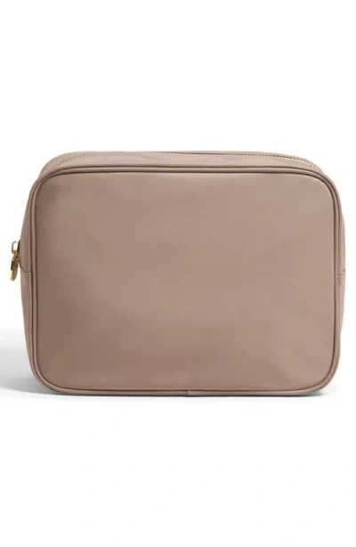 Stoney Clover Lane Large Zip Nylon Pouch In Neutral