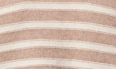 Rag & Bone Raven Stripe Half Zip Sweater In Brown