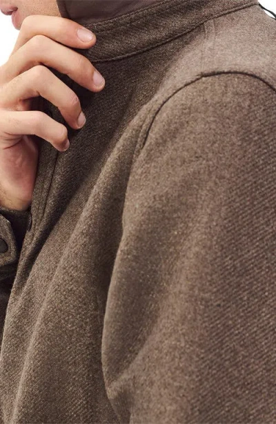 Rag & Bone Chelsea Wool Blend Flannel Snap-up Shirt Jacket In Brown