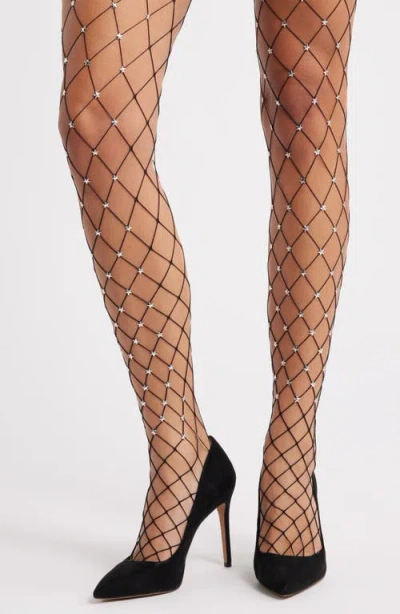 High Heel Jungle Starstruck Fishnet Tights In Black