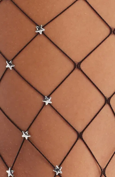 High Heel Jungle Starstruck Fishnet Tights In Black