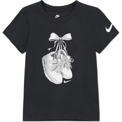 Nike Kids' Bowmax Cotton Graphic T-shirt In Black