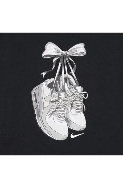 Nike Kids' Bowmax Cotton Graphic T-shirt In Black