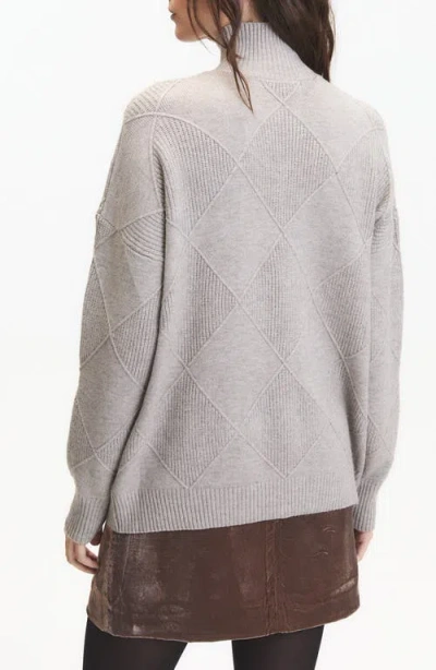 Deluc Asher Textured Mock Neck Sweater In Gray