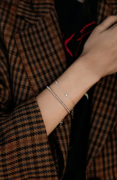 Vincero The Sapphire Trio Station Bracelet In Metallic