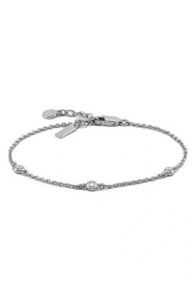 Vincero The Sapphire Trio Station Bracelet In Metallic