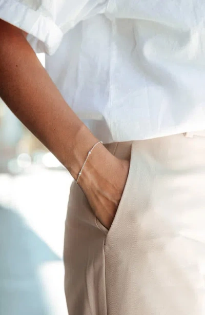 Vincero The Sapphire Trio Station Bracelet In Metallic