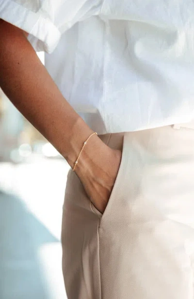 Vincero The Sapphire Trio Station Bracelet In Gold