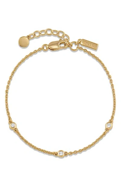 Vincero The Sapphire Trio Station Bracelet In Gold