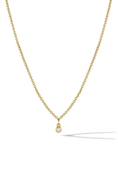 Vincero Bezel Sapphire Pendant Necklace In Gold