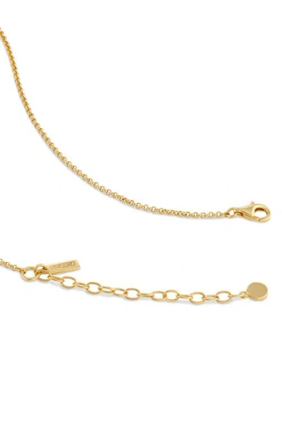 Vincero Bezel Sapphire Pendant Necklace In Gold