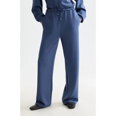 Scotch & Soda Tie Waist Sweatpants In Blue