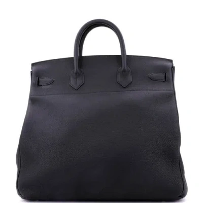 Pre-owned Hermes  Hermes Hac Birkin Bag Black Togo With Palladium Hardware 40 In Black