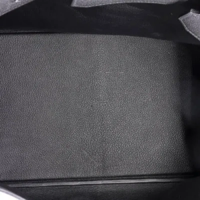 Pre-owned Hermes  Hermes Hac Birkin Bag Black Togo With Palladium Hardware 40 In Black
