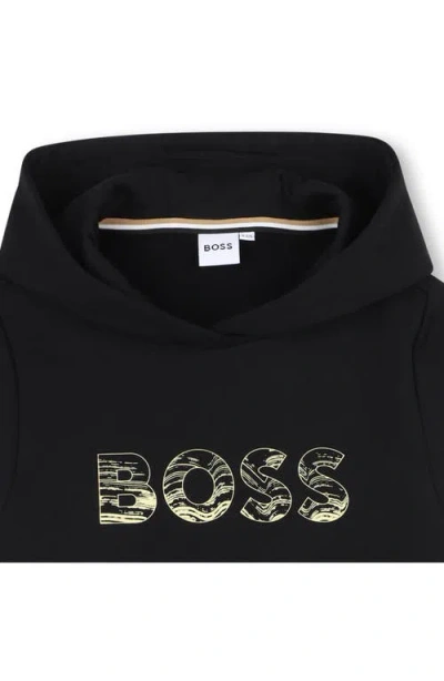 Bosswear Boss Kidswear Kids' Cotton Blend Pullover Hoodie In Black