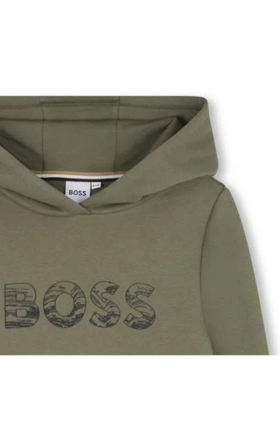 Bosswear Boss Kidswear Kids' Cotton Blend Pullover Hoodie In Green